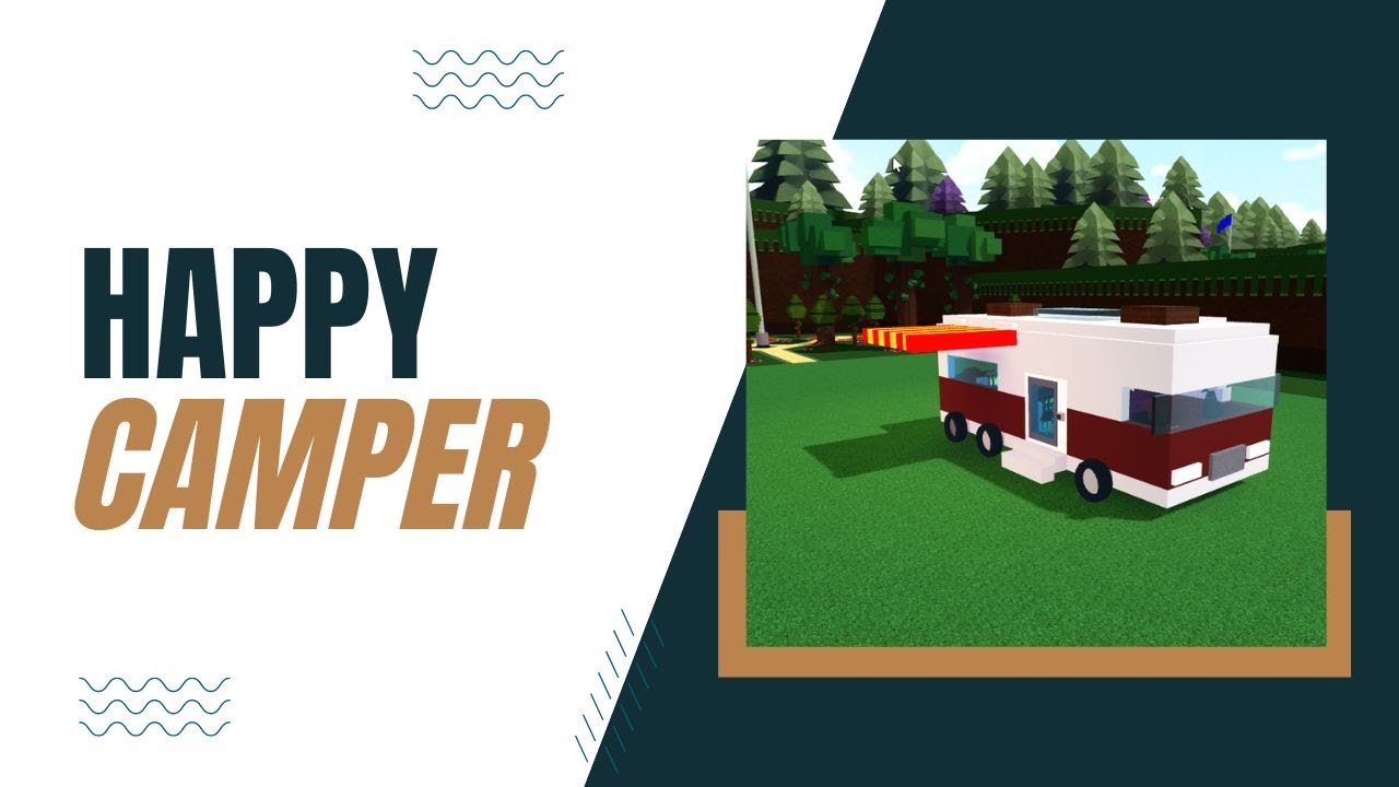 A camper van vehicle build shown on the grass in Build A Boat For Treasure